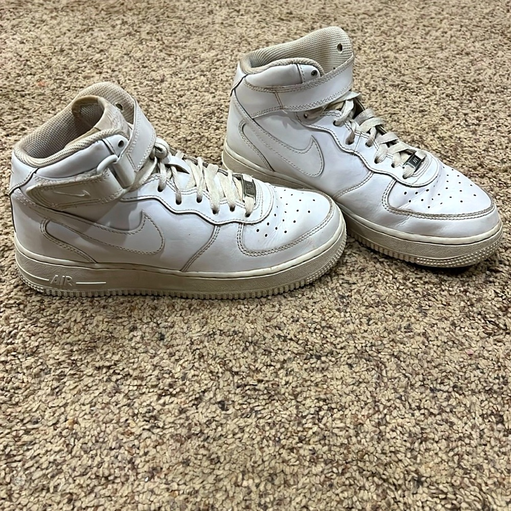 White Air Force Ones size 6y or close to a women’s 7 or 7.5